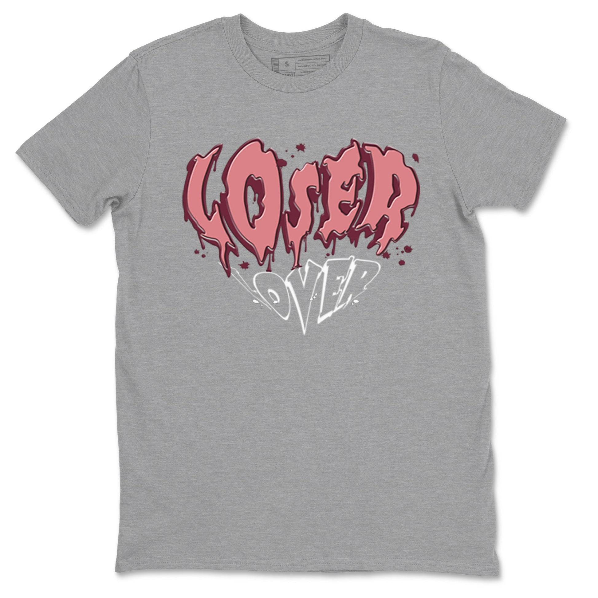 Dunk Valentine's Day shirt to match jordans Melting Loser Lover sneaker tees Dunk Low Valentines Day SNRT Sneaker Release Tees unisex cotton Heather Grey 2 crew neck shirt