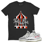 Yeezy 350 Zebra Sneaker Match Tees Merry Go Round Sneaker Tees Yeezy 350 Zebra Sneaker Release Tees Unisex Shirts