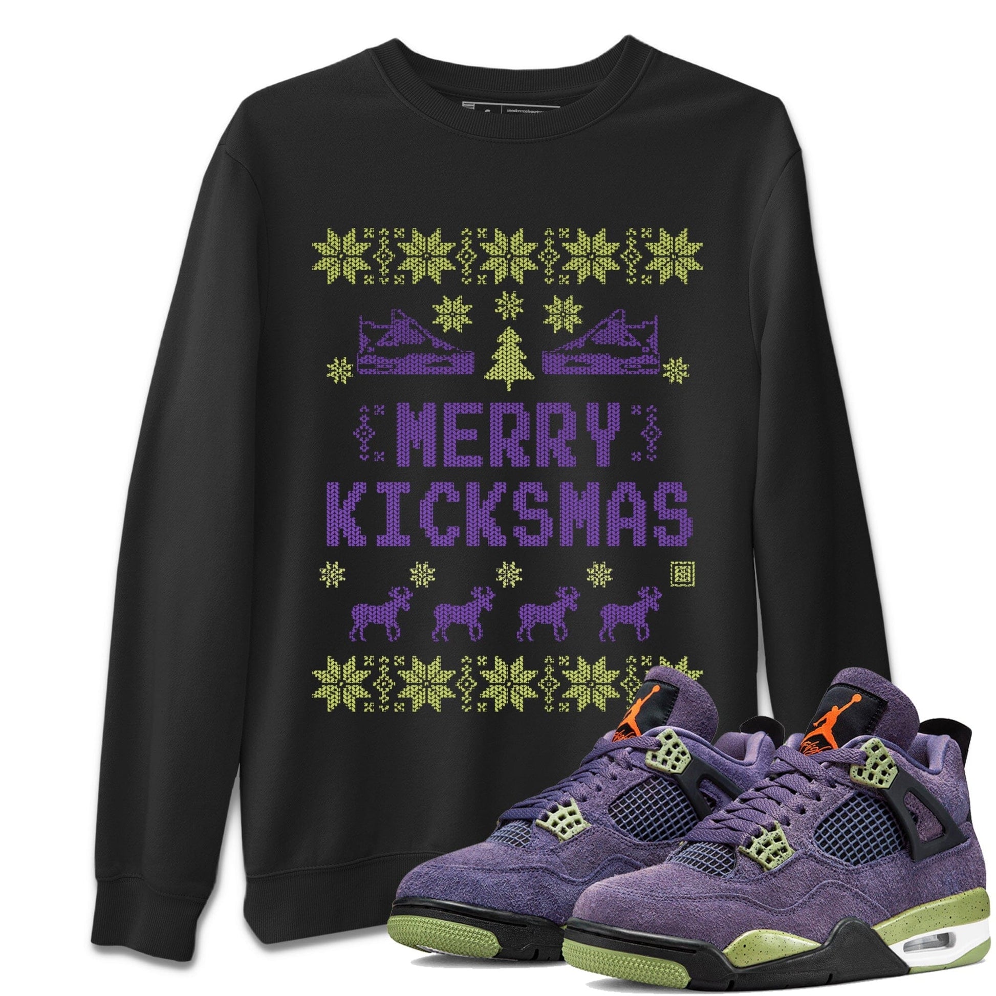 Jordan 4 Canyon Purple Sneaker Match Tees Merry Kicksmas Sneaker Tees Jordan 4 Canyon Purple Sneaker Release Tees Unisex Shirts