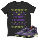 Jordan 4 Canyon Purple Sneaker Match Tees Merry Kicksmas Sneaker Tees Jordan 4 Canyon Purple Sneaker Release Tees Unisex Shirts