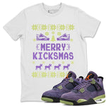 Jordan 4 Canyon Purple Sneaker Match Tees Merry Kicksmas Sneaker Tees Jordan 4 Canyon Purple Sneaker Release Tees Unisex Shirts