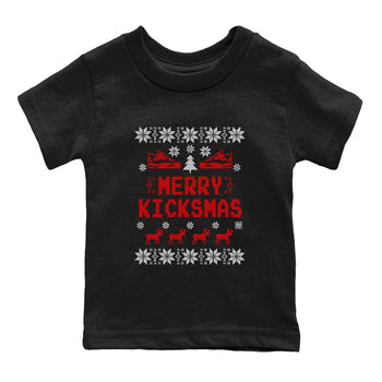 Jordan 4 Red Thunder shirt to match jordans Merry Kicksmas sneaker tees 4s Red Thunder SNRT sneaker release tees baby toddler Black 2 cotton sneaker tee