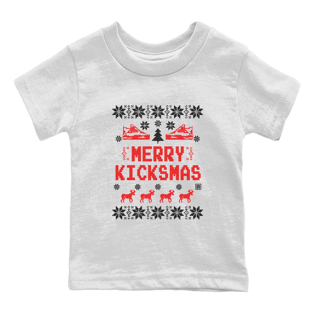 Jordan 4 Red Thunder shirt to match jordans Merry Kicksmas sneaker tees 4s Red Thunder SNRT sneaker release tees baby toddler White 2 cotton sneaker tee