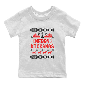 Jordan 4 Red Thunder shirt to match jordans Merry Kicksmas sneaker tees 4s Red Thunder SNRT sneaker release tees baby toddler White 2 cotton sneaker tee