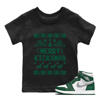 Jordan 1 Gorge Green Sneaker Match Tees Merry Kicksmas Sneaker Tees Jordan 1 Gorge Green Sneaker Release Tees Kids Shirts