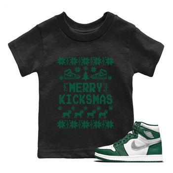 Jordan 1 Gorge Green Sneaker Match Tees Merry Kicksmas Sneaker Tees Jordan 1 Gorge Green Sneaker Release Tees Kids Shirts