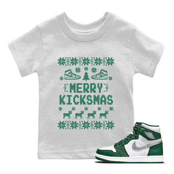 Jordan 1 Gorge Green Sneaker Match Tees Merry Kicksmas Sneaker Tees Jordan 1 Gorge Green Sneaker Release Tees Kids Shirts