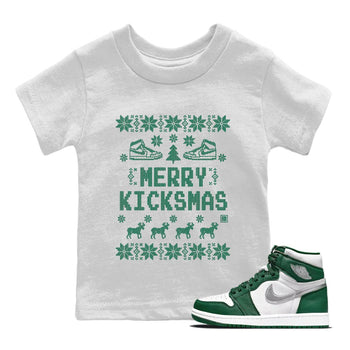 Jordan 1 Gorge Green Sneaker Match Tees Merry Kicksmas Sneaker Tees Jordan 1 Gorge Green Sneaker Release Tees Kids Shirts