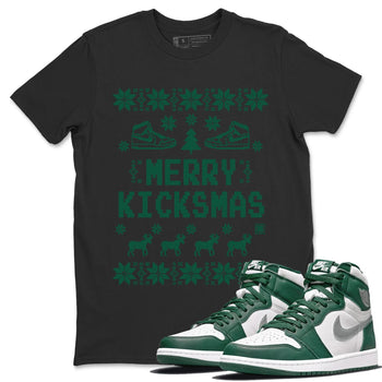 Jordan 1 Gorge Green Sneaker Match Tees Merry Kicksmas Sneaker Tees Jordan 1 Gorge Green Sneaker Release Tees Unisex Shirts