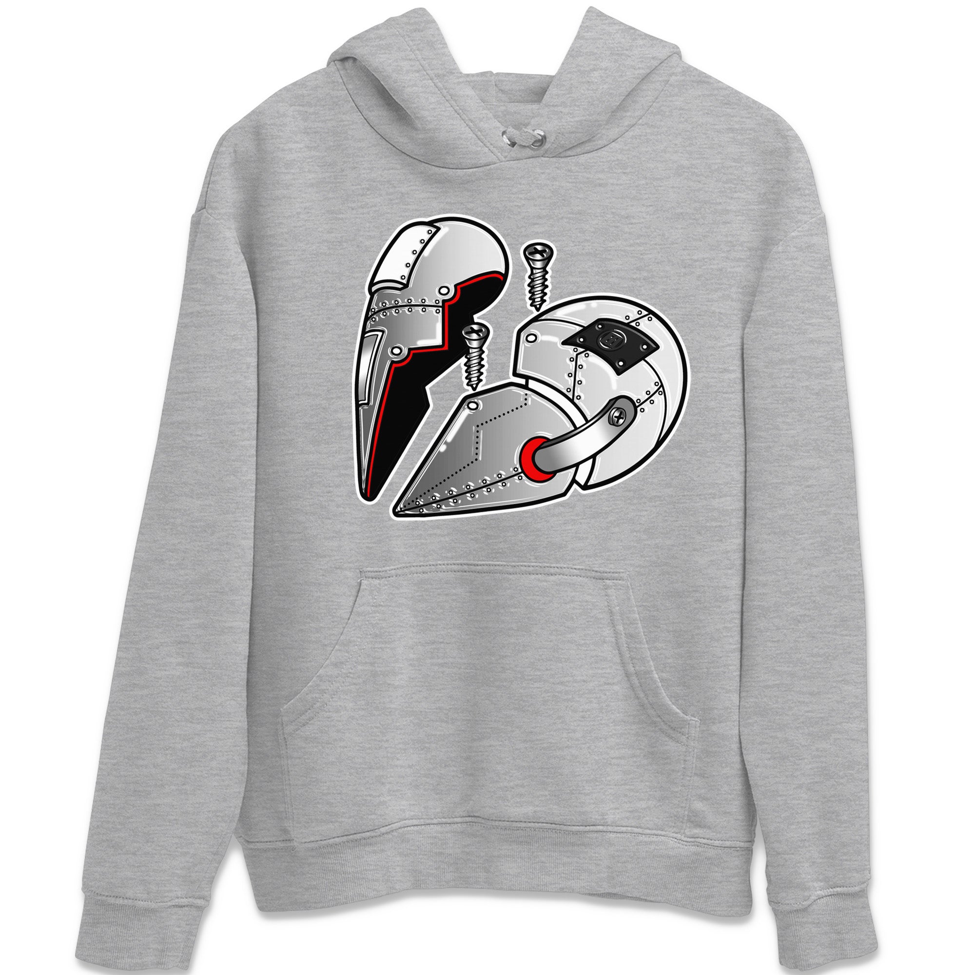 Air Jordan 14 Metallic Silver Sneaker Match Tees Metal Heart Sneaker Tees Jordan 14 WMNS Metallic Silver Sneaker Release Tees Unisex Shirts Heather Grey 2