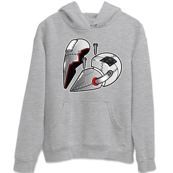 Air Jordan 14 Metallic Silver Sneaker Match Tees Metal Heart Sneaker Tees Jordan 14 WMNS Metallic Silver Sneaker Release Tees Unisex Shirts Heather Grey 2