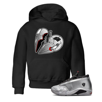 Air Jordan 14 Metallic Silver Metal Heart Baby and Kids Sneaker Tees Jordan 14 WMNS Metallic Silver Kids Sneaker Tees Washing and Care Tip