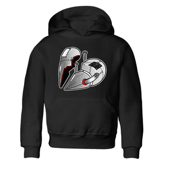 Air Jordan 14 Metallic Silver Sneaker Match Tees Metal Heart Sneaker Tees Jordan 14 WMNS Metallic Silver Sneaker Release Tees Kids Shirts Black 2