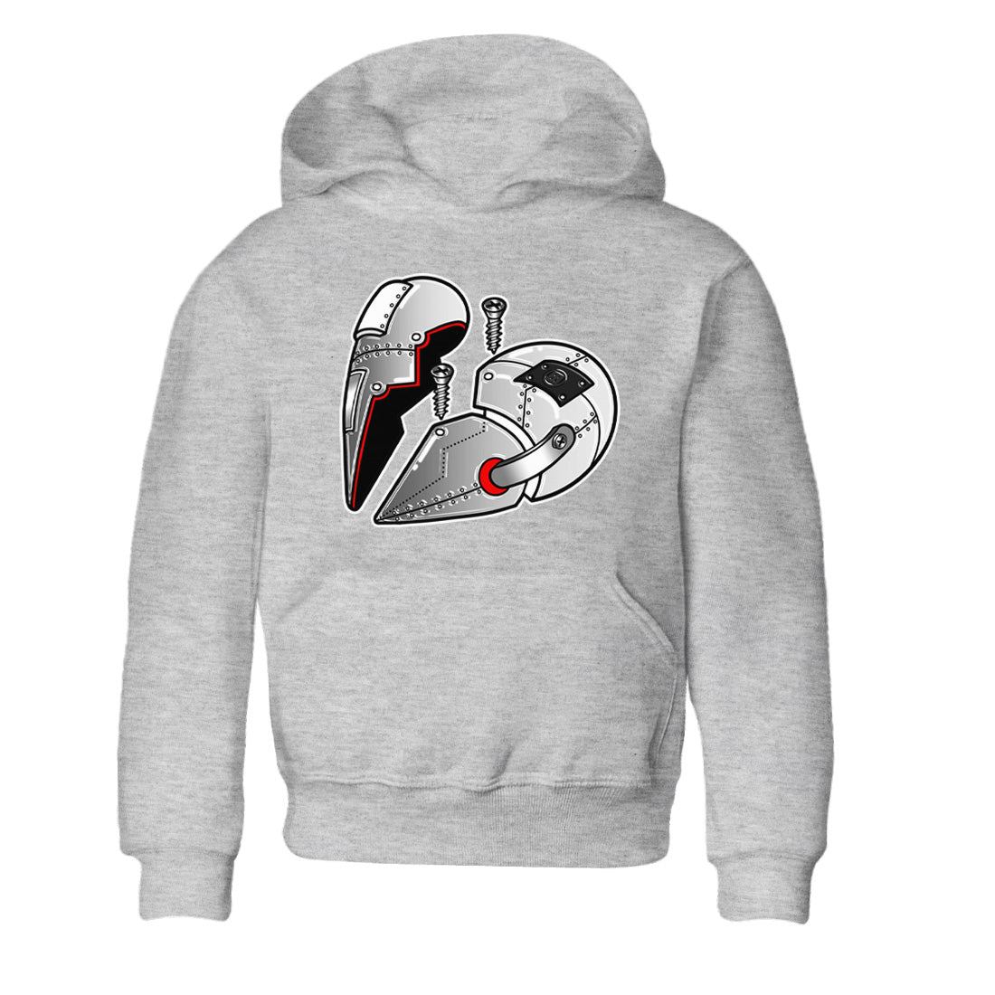 Air Jordan 14 Metallic Silver Sneaker Match Tees Metal Heart Sneaker Tees Jordan 14 WMNS Metallic Silver Sneaker Release Tees Kids Shirts Heather Grey 2