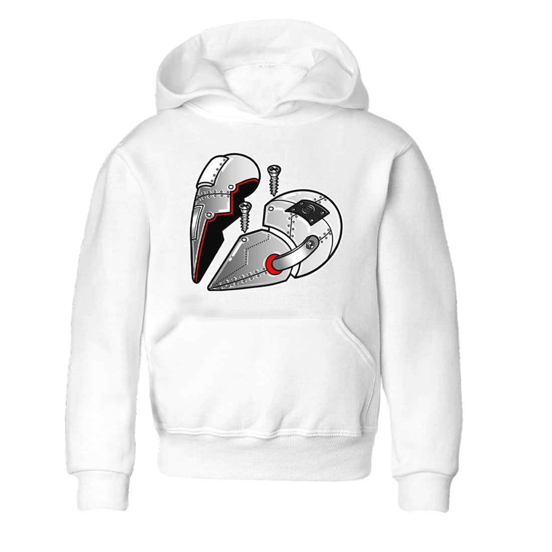 Air Jordan 14 Metallic Silver Sneaker Match Tees Metal Heart Sneaker Tees Jordan 14 WMNS Metallic Silver Sneaker Release Tees Kids Shirts White 2