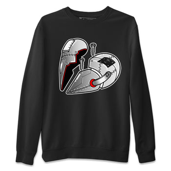 Air Jordan 14 Metallic Silver Sneaker Match Tees Metal Heart Sneaker Tees Jordan 14 WMNS Metallic Silver Sneaker Release Tees Unisex Shirts Black 2