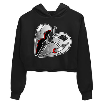 Air Jordan 14 Metallic Silver Sneaker Match Tees Metal Heart Sneaker Tees Jordan 14 WMNS Metallic Silver Sneaker Release Tees Women's Shirts Black 2