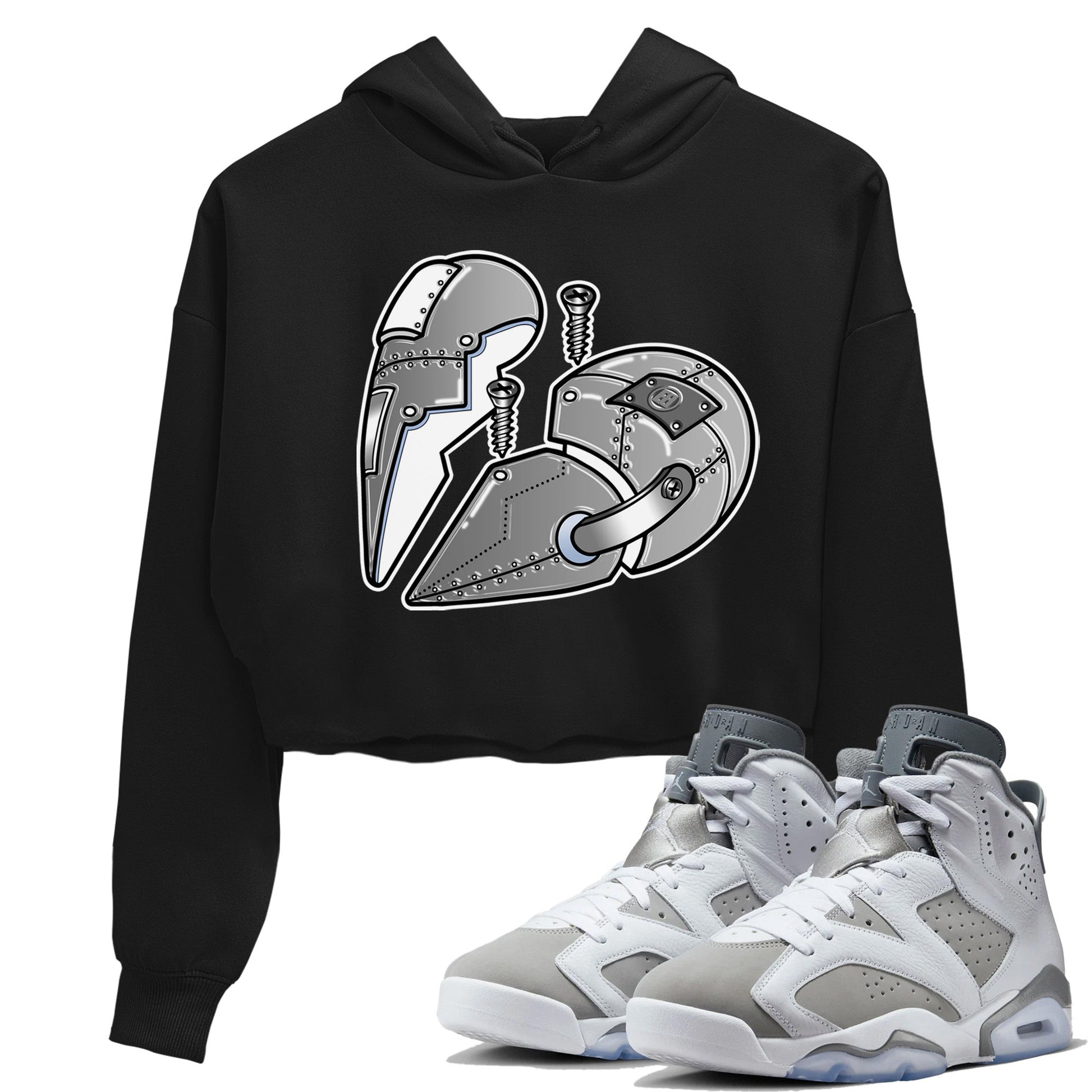 Jordan 6 Cool Grey Sneaker Match Tees Metal Heart Sneaker Tees Jordan 6 Cool Grey Sneaker Release Tees Women's Shirts