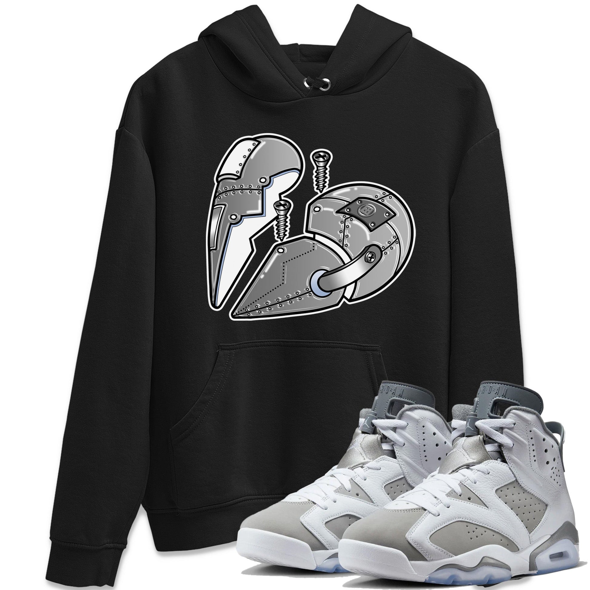 Jordan 6 Cool Grey Sneaker Match Tees Metal Heart Sneaker Tees Jordan 6 Cool Grey Sneaker Release Tees Unisex Shirts