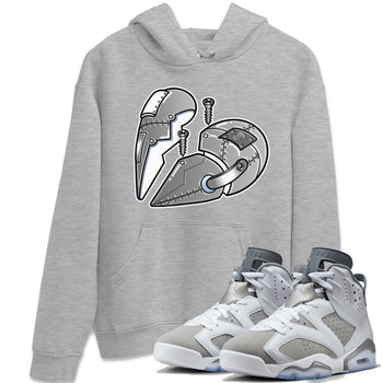 Jordan 6 Cool Grey Sneaker Match Tees Metal Heart Sneaker Tees Jordan 6 Cool Grey Sneaker Release Tees Unisex Shirts