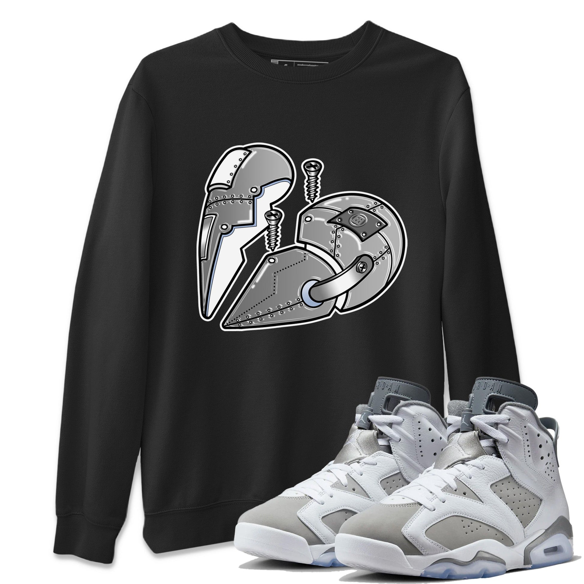 Jordan 6 Cool Grey Sneaker Match Tees Metal Heart Sneaker Tees Jordan 6 Cool Grey Sneaker Release Tees Unisex Shirts