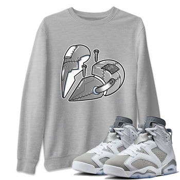 Jordan 6 Cool Grey Sneaker Match Tees Metal Heart Sneaker Tees Jordan 6 Cool Grey Sneaker Release Tees Unisex Shirts