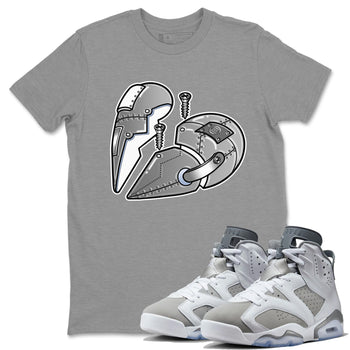 Jordan 6 Cool Grey Sneaker Match Tees Metal Heart Sneaker Tees Jordan 6 Cool Grey Sneaker Release Tees Unisex Shirts