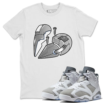 Jordan 6 Cool Grey Sneaker Match Tees Metal Heart Sneaker Tees Jordan 6 Cool Grey Sneaker Release Tees Unisex Shirts