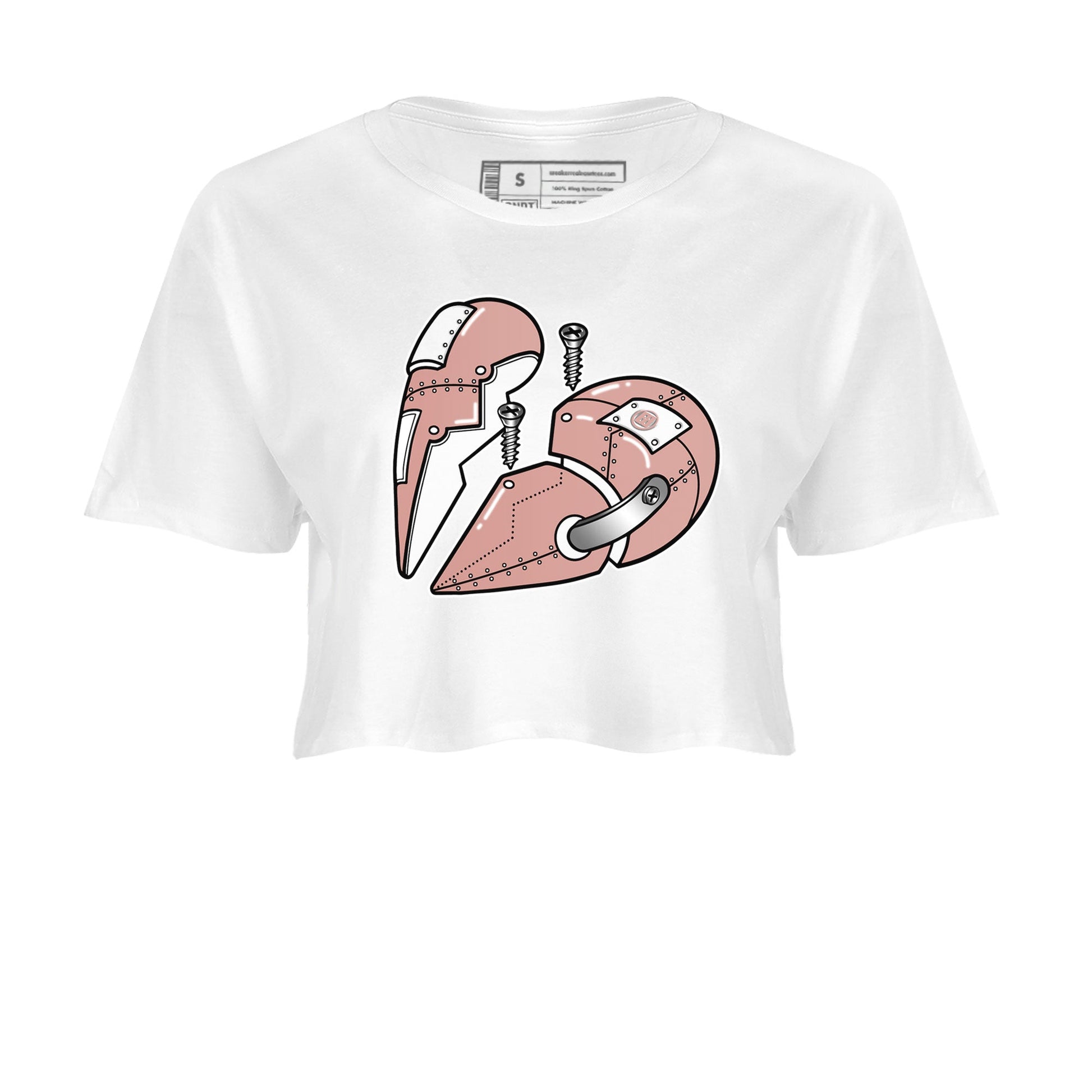 Dunk Low WMNS Rose Whisper shirt to match jordans Metal Heart sneaker tees Dunk Rose Whisper SNRT Sneaker Release Tees White 2 Crop T-Shirt