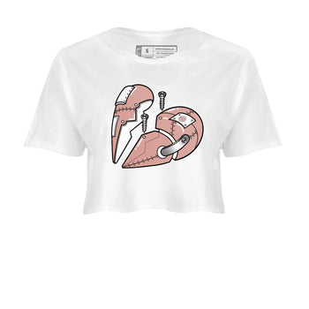 Dunk Low WMNS Rose Whisper shirt to match jordans Metal Heart sneaker tees Dunk Rose Whisper SNRT Sneaker Release Tees White 2 Crop T-Shirt