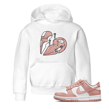 Dunk Low WMNS Rose Whisper shirt to match jordans Metal Heart sneaker tees Dunk Rose Whisper SNRT Sneaker Release Tees Baby Toddler Kids White 1 T-Shirt