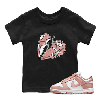 Dunk Low WMNS Rose Whisper shirt to match jordans Metal Heart sneaker tees Dunk Rose Whisper SNRT Sneaker Release Tees Baby Toddler Kids Black 1 T-Shirt