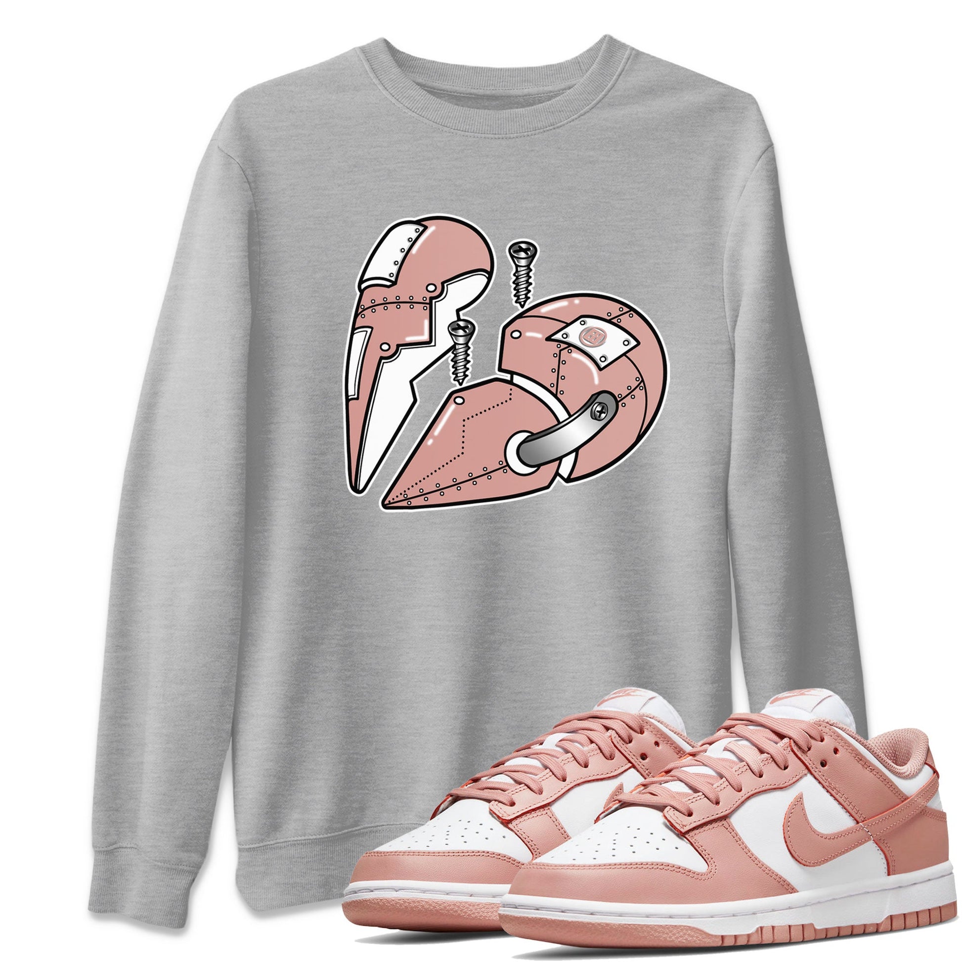 Dunk Low WMNS Rose Whisper shirt to match jordans Metal Heart sneaker tees Dunk Rose Whisper SNRT Sneaker Release Tees Casual Unisex shirts Heather Grey 1 T-Shirt