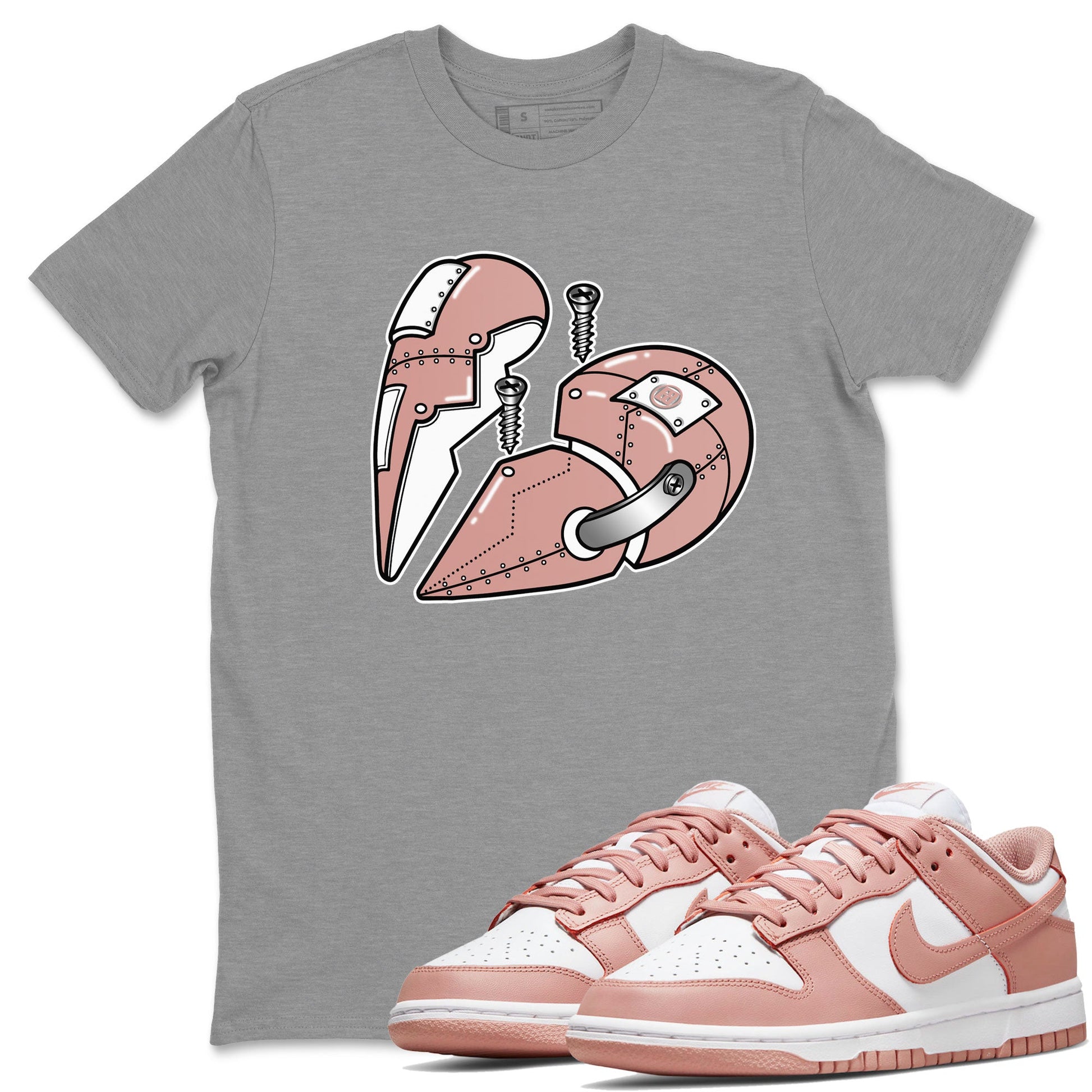 Dunk Low WMNS Rose Whisper shirt to match jordans Metal Heart sneaker tees Dunk Rose Whisper SNRT Sneaker Release Tees Casual Unisex shirts Heather Grey 1 T-Shirt