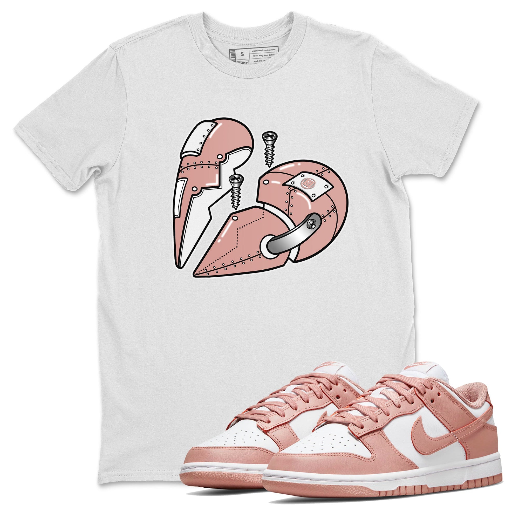 Dunk Low WMNS Rose Whisper shirt to match jordans Metal Heart sneaker tees Dunk Rose Whisper SNRT Sneaker Release Tees Casual Unisex shirts White 1 T-Shirt