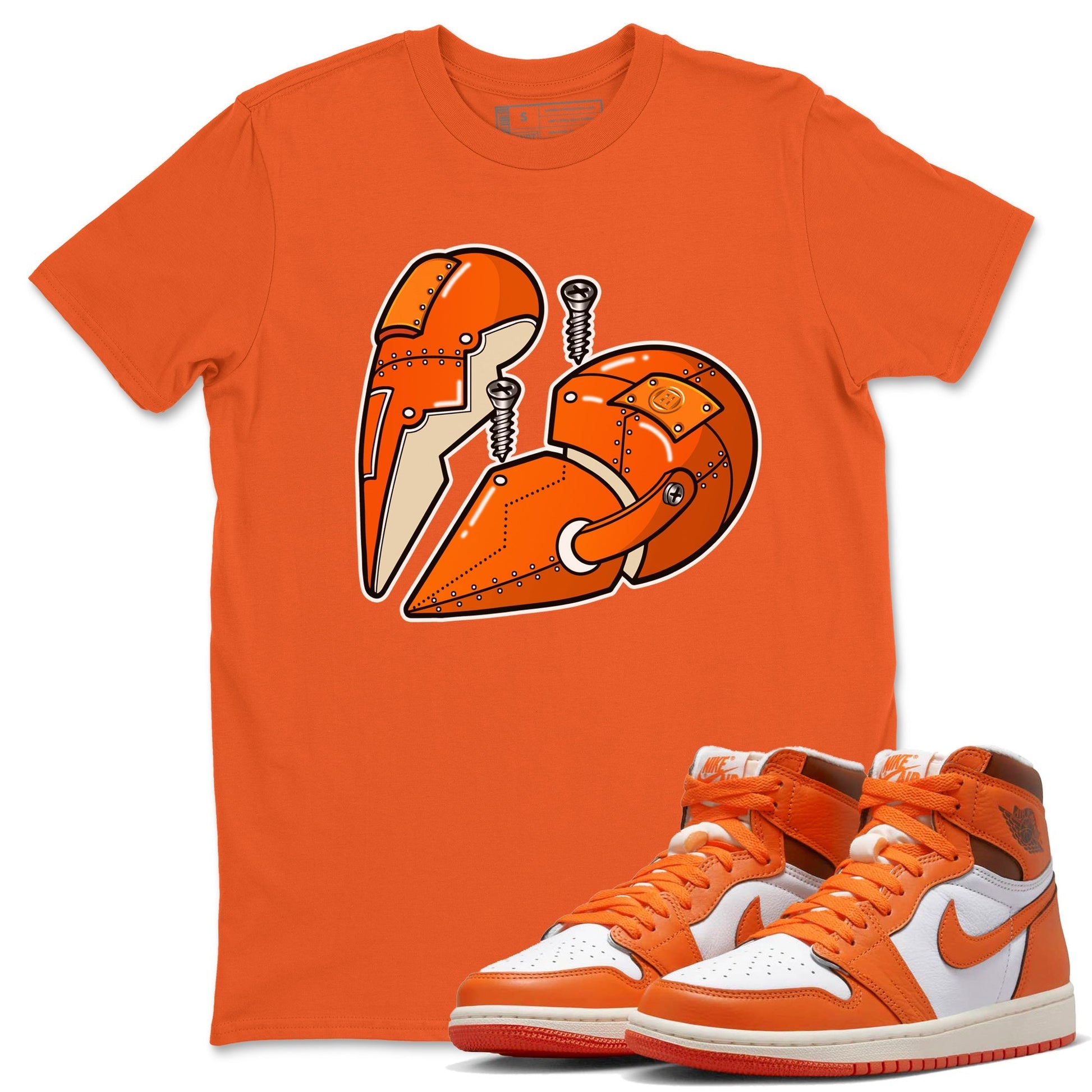 Jordan 1 Starfish Sneaker Match Tees Metal Heart Sneaker Tees Jordan 1 Starfish Sneaker Release Tees Unisex Shirts