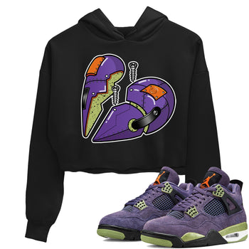Jordan 4 Canyon Purple Sneaker Match Tees Metal Heart Sneaker Tees Jordan 4 Canyon Purple Sneaker Release Tees Women's Shirts