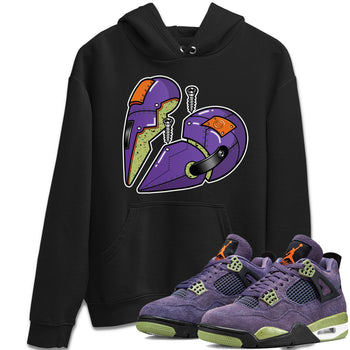 Jordan 4 Canyon Purple Sneaker Match Tees Metal Heart Sneaker Tees Jordan 4 Canyon Purple Sneaker Release Tees Unisex Shirts
