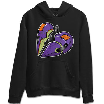 Jordan 4 Canyon Purple Sneaker Match Tees Metal Heart Sneaker Tees Jordan 4 Canyon Purple Sneaker Release Tees Unisex Shirts