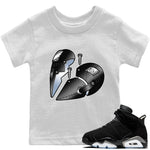Jordan 6 Chrome Sneaker Match Tees Metal Heart Sneaker Tees Jordan 6 Chrome Sneaker Release Tees Kids Shirts