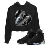 Jordan 6 Chrome Sneaker Match Tees Metal Heart Sneaker Tees Jordan 6 Chrome Sneaker Release Tees Women's Shirts