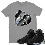 Jordan 6 Chrome Sneaker Match Tees Metal Heart Sneaker Tees Jordan 6 Chrome Sneaker Release Tees Unisex Shirts