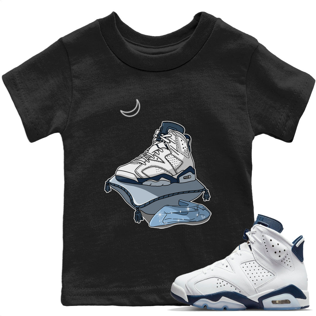 Jordan 6 Midnight Navy Sneaker Match Tees Midnight Shoes Sneaker Tees Jordan 6 Midnight Navy Sneaker Release Tees Kids Shirts