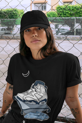 Jordan 6 Midnight Navy Sneaker Match Tees Midnight Shoes Sneaker Tees Jordan 6 Midnight Navy Sneaker Release Tees Unisex Shirts