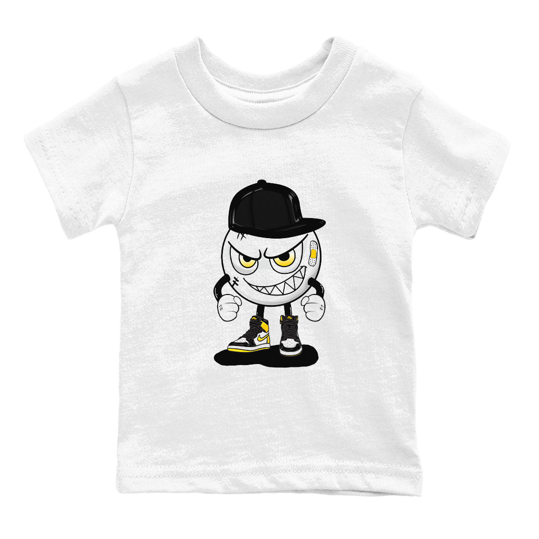 1s Yellow Ochre shirt to match jordans Mischief sneaker tees Air Jordan 1 High OG Yellow Ochre SNRT sneaker release tees baby toddler White 2 cotton Shirt