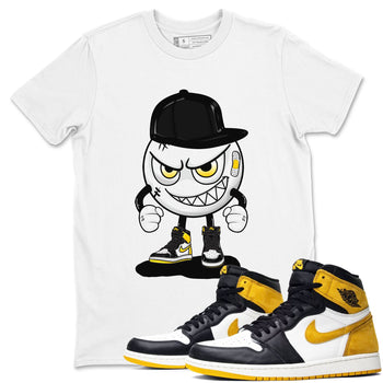 1s Yellow Ochre shirt to match jordans Mischief sneaker tees Air Jordan 1 High OG Yellow Ochre SNRT Sneaker Release Tees unisex cotton White 1 crew neck shirt