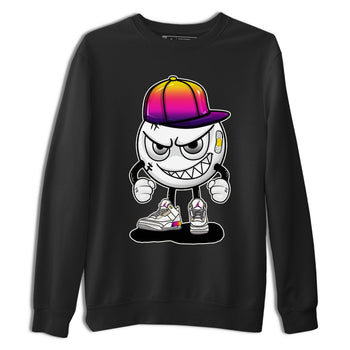Air Jordan 3 J Balvin shirt to match jordans Mischief sneaker tees Crew Neck Air Jordan 3 X J Balvin SNRT Sneaker Release Tees Unisex Casual Shirts Black 2 T-Shirt
