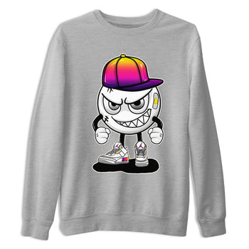 Air Jordan 3 J Balvin shirt to match jordans Mischief sneaker tees Crew Neck Air Jordan 3 X J Balvin SNRT Sneaker Release Tees Unisex Casual Shirts Heather Grey 2 T-Shirt