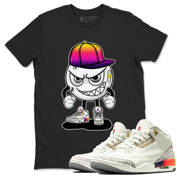 Air Jordan 3 J Balvin shirt to match jordans Mischief sneaker tees Crew Neck Air Jordan 3 X J Balvin SNRT Sneaker Release Tees Unisex Casual Shirts Black 1 T-Shirt