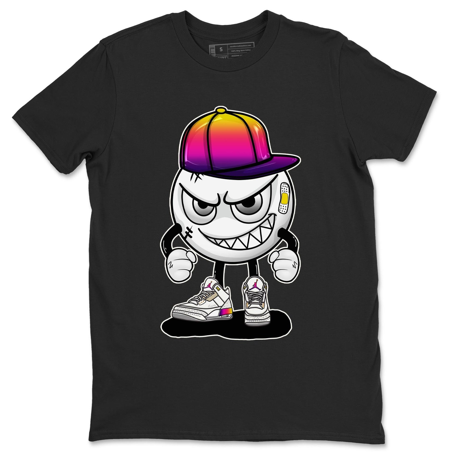 Air Jordan 3 J Balvin shirt to match jordans Mischief sneaker tees Crew Neck Air Jordan 3 X J Balvin SNRT Sneaker Release Tees Unisex Casual Shirts Black 2 T-Shirt